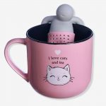 Caneca Eu Amo Gatos com Infusor